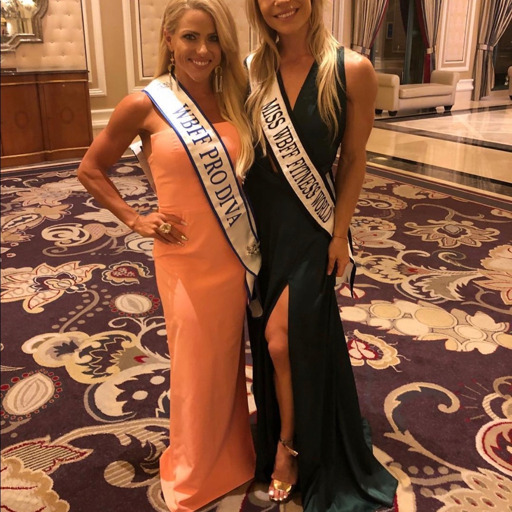 Strapless Coral Gown